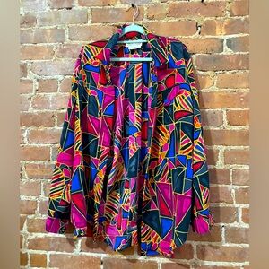 Vintage 1980s vibrant long sleeve shirt - Christie & Jill